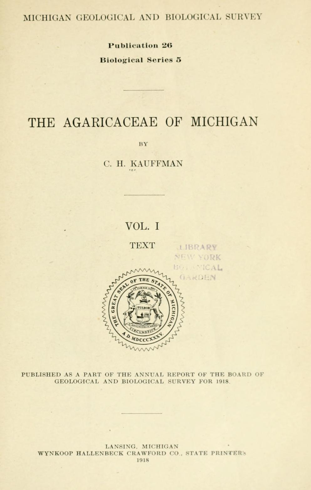 The Agaricaceae of Michigan