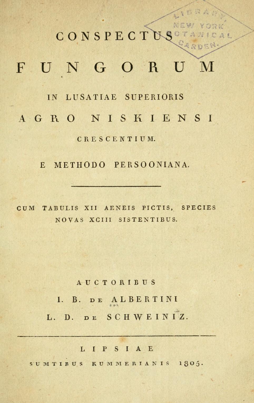 Conspectus Fungorum in Lusatiae superioris