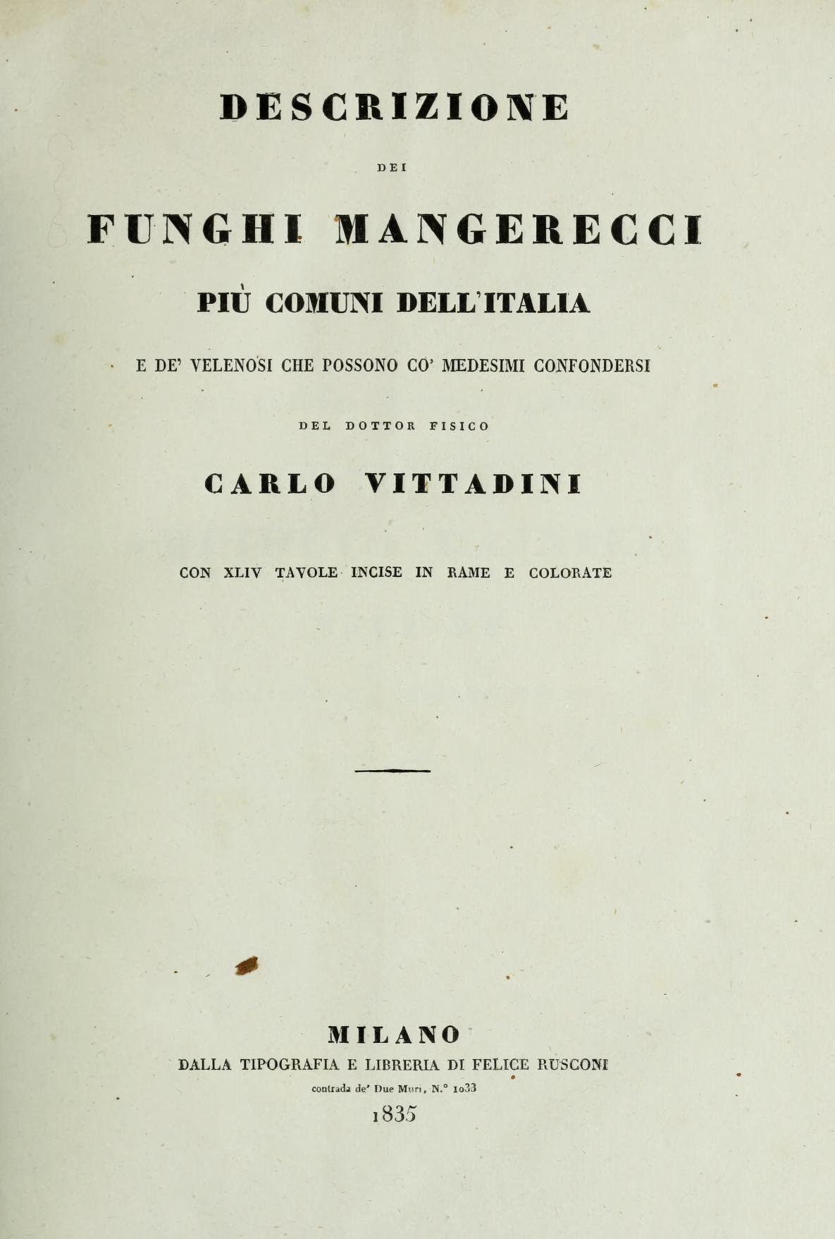 Descrizione dei funghi mangerecci… dell'Italia
