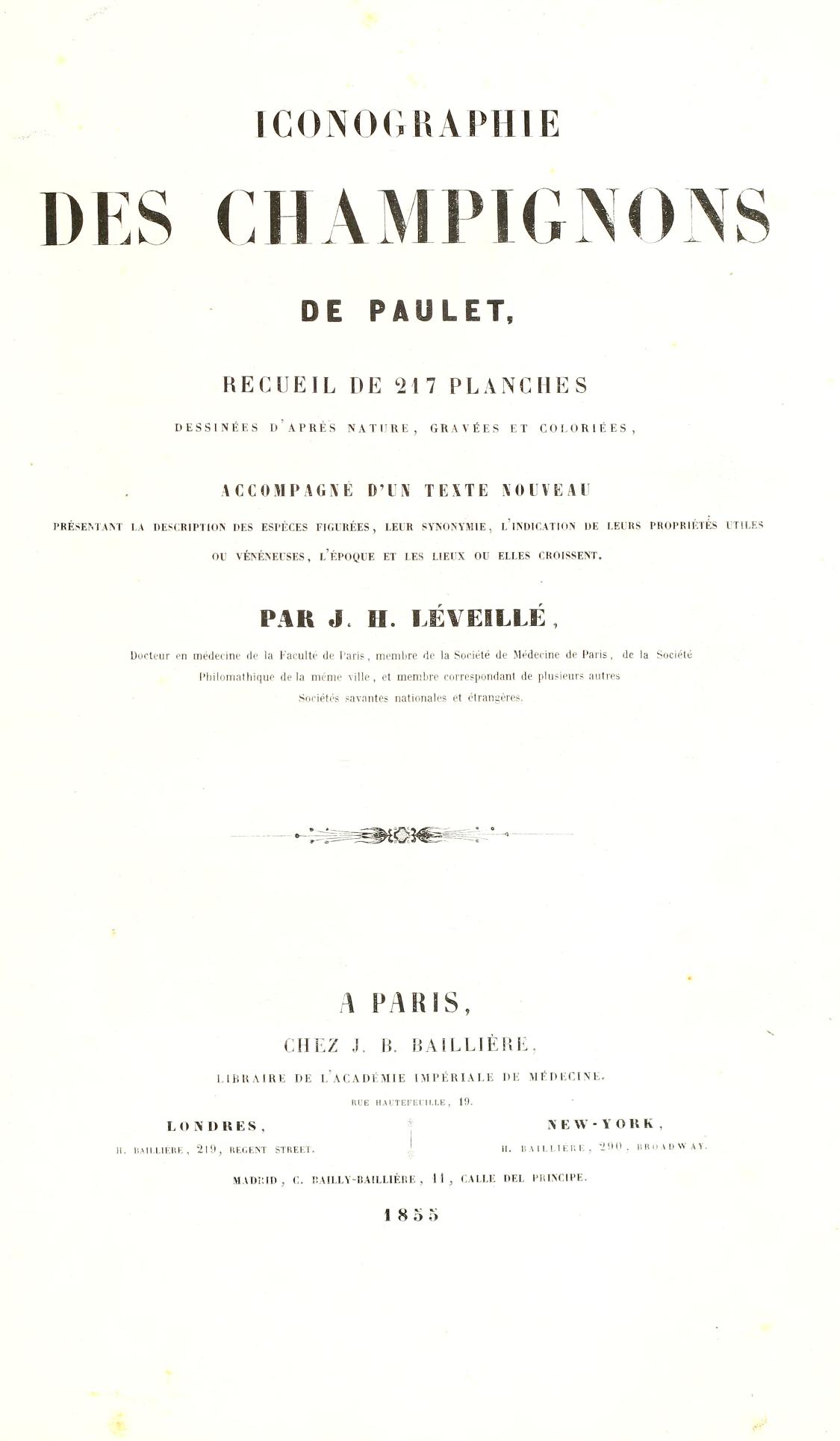 Iconographie des champignons de Paulet