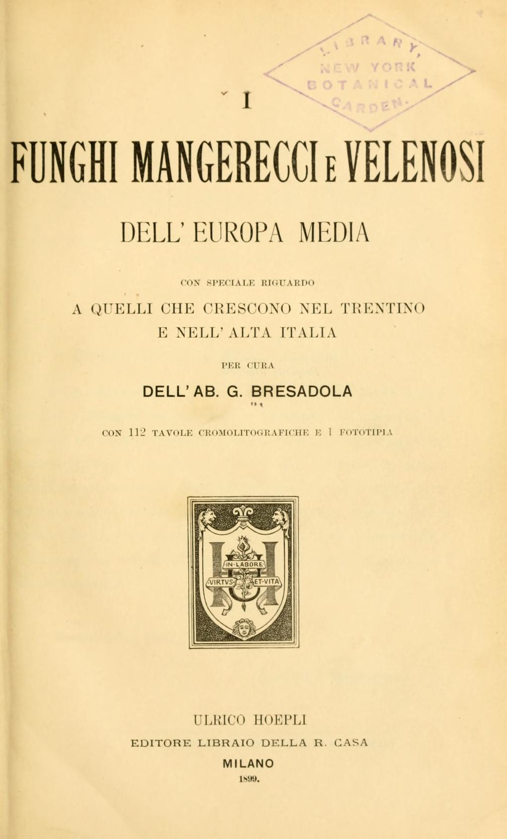 I funghi mangerecci e velenosi
