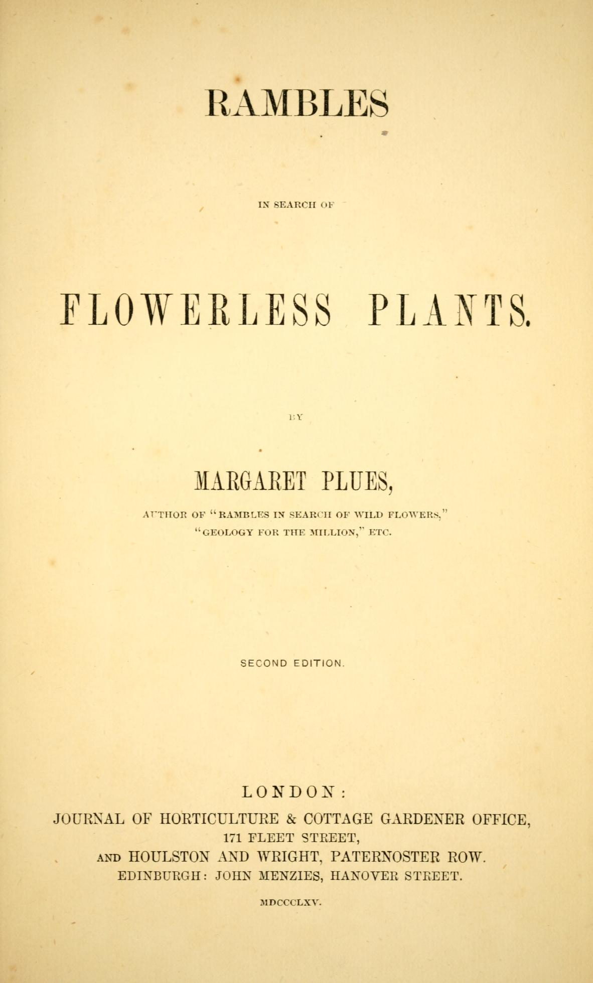 Rambles in Search of Flowerless Plants