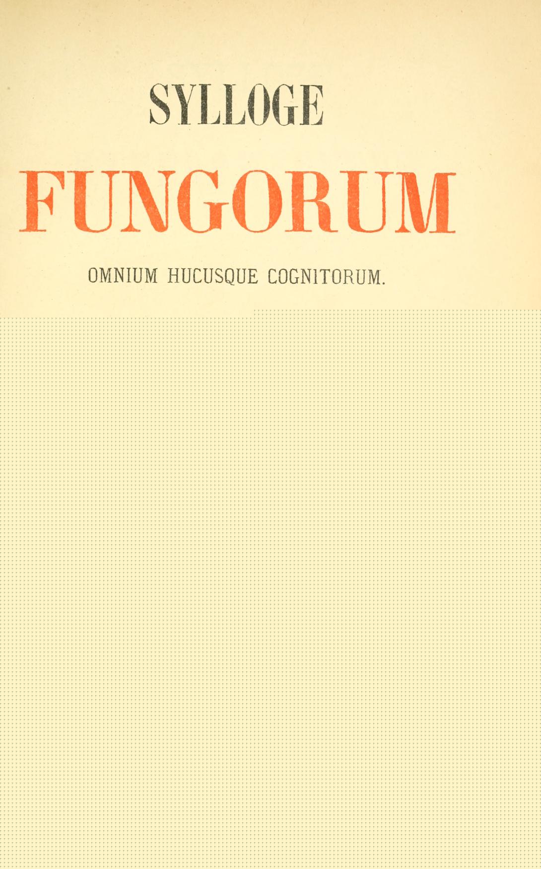 Sylloge Fungorum
