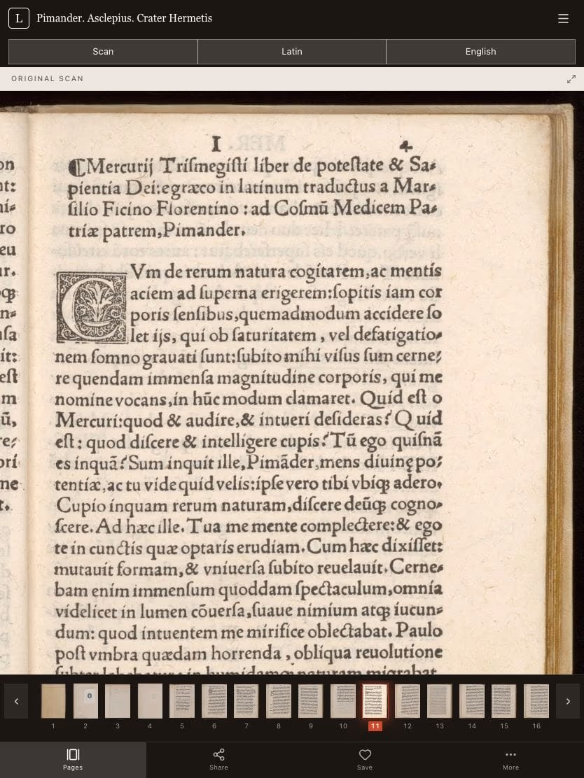 The reader on a tablet, showing the scanned page.